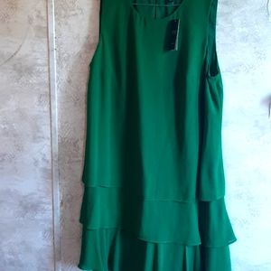 LAUREN RALPH LAUREN Green tiered dress